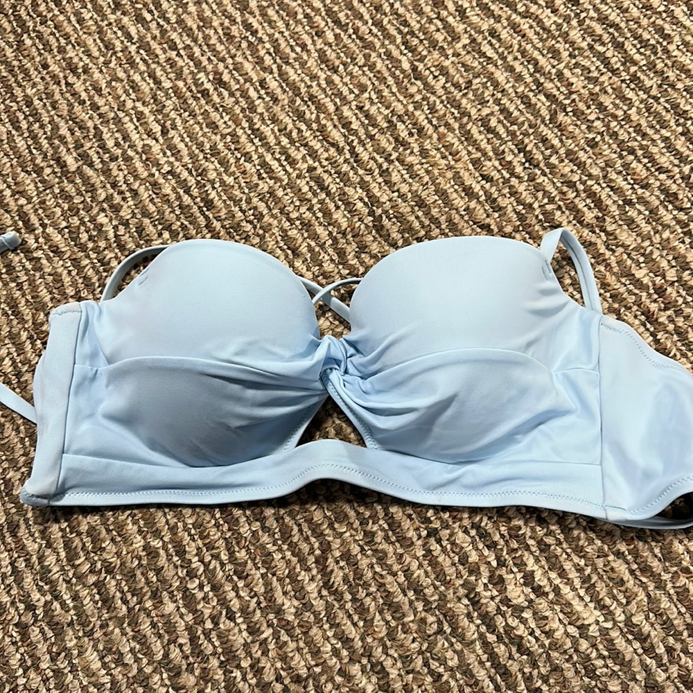 34c blue swim top